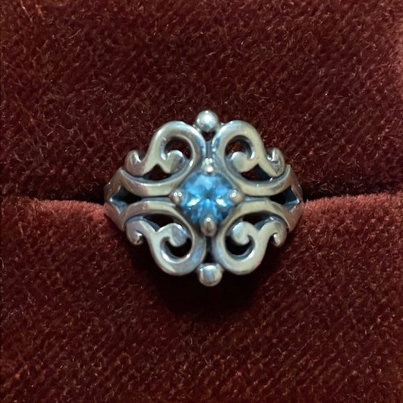 James Avery Spanish Lace Aqua Spinel Birthstone Ring